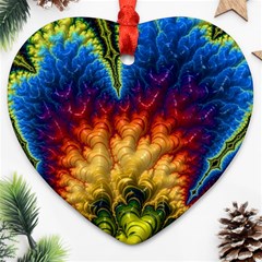 Amazing Special Fractal 25a Heart Ornament (2 Sides) by Fractalworld