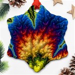 Amazing Special Fractal 25a Snowflake Ornament (2-Side) Front