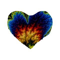 Amazing Special Fractal 25a Standard 16  Premium Heart Shape Cushions