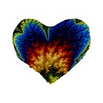 Amazing Special Fractal 25a Standard 16  Premium Flano Heart Shape Cushions Back