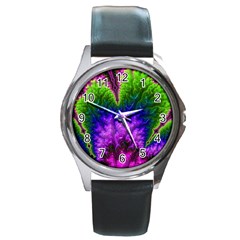 Amazing Special Fractal 25c Round Metal Watch