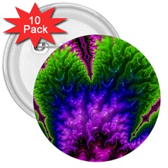 Amazing Special Fractal 25c 3  Buttons (10 Pack) 