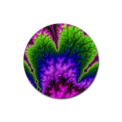 Amazing Special Fractal 25c Rubber Coaster (round)  by Fractalworld