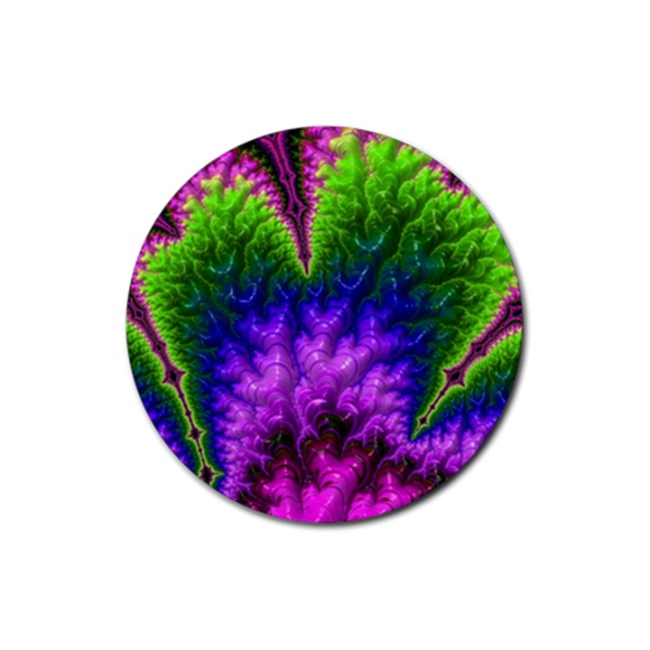 Amazing Special Fractal 25c Rubber Coaster (Round) 