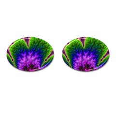 Amazing Special Fractal 25c Cufflinks (oval)