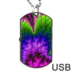 Amazing Special Fractal 25c Dog Tag Usb Flash (one Side)