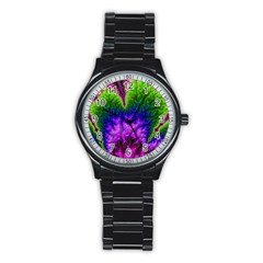 Amazing Special Fractal 25c Stainless Steel Round Watch by Fractalworld