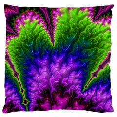 Amazing Special Fractal 25c Large Flano Cushion Case (one Side)