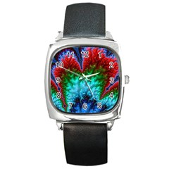 Amazing Special Fractal 25b Square Metal Watch