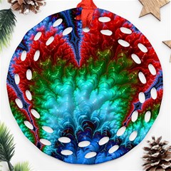 Amazing Special Fractal 25b Round Filigree Ornament (2side)