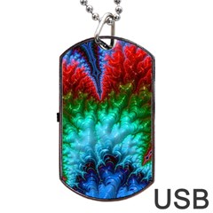 Amazing Special Fractal 25b Dog Tag Usb Flash (one Side)