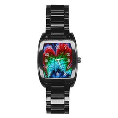 Amazing Special Fractal 25b Stainless Steel Barrel Watch