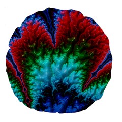 Amazing Special Fractal 25b Large 18  Premium Flano Round Cushions