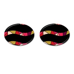 Abstract Waves Cufflinks (oval) by Valentinaart