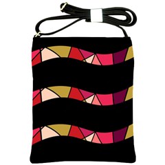 Abstract Waves Shoulder Sling Bags by Valentinaart