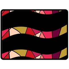 Abstract Waves Fleece Blanket (large) 