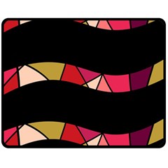 Abstract Waves Fleece Blanket (medium) 