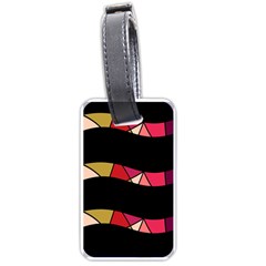 Abstract Waves Luggage Tags (one Side)  by Valentinaart