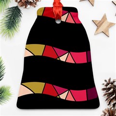 Abstract Waves Bell Ornament (2 Sides)