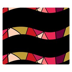 Abstract Waves Double Sided Flano Blanket (small) 