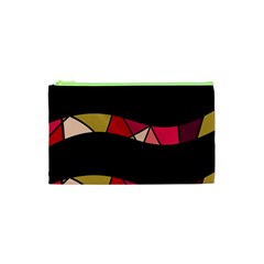 Abstract Waves Cosmetic Bag (xs) by Valentinaart