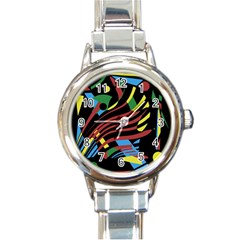 Optimistic Abstraction Round Italian Charm Watch by Valentinaart