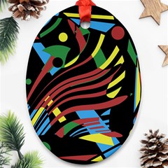 Optimistic Abstraction Ornament (oval)  by Valentinaart