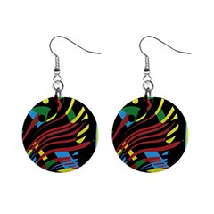 Optimistic Abstraction Mini Button Earrings