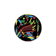 Optimistic Abstraction Golf Ball Marker by Valentinaart