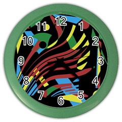 Optimistic Abstraction Color Wall Clocks by Valentinaart