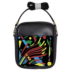 Optimistic Abstraction Girls Sling Bags by Valentinaart