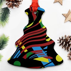 Optimistic Abstraction Ornament (christmas Tree) by Valentinaart