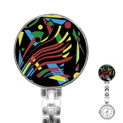 Optimistic Abstraction Stainless Steel Nurses Watch by Valentinaart