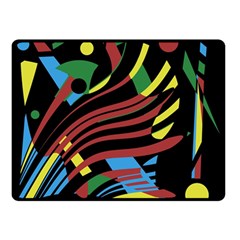 Optimistic Abstraction Double Sided Fleece Blanket (small)  by Valentinaart