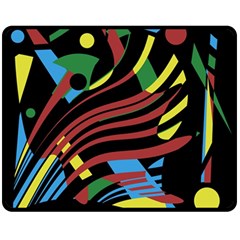 Optimistic Abstraction Double Sided Fleece Blanket (medium) 