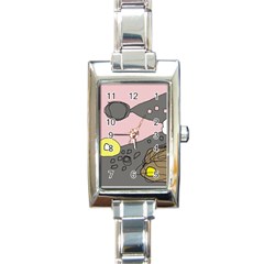 Decorative Abstraction Rectangle Italian Charm Watch by Valentinaart