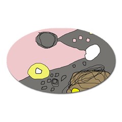 Decorative Abstraction Oval Magnet by Valentinaart