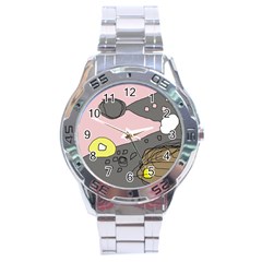 Decorative Abstraction Stainless Steel Analogue Watch by Valentinaart