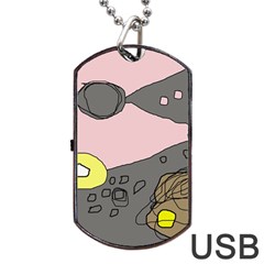 Decorative Abstraction Dog Tag Usb Flash (one Side)