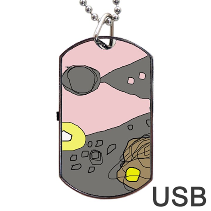 Decorative abstraction Dog Tag USB Flash (One Side)