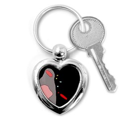 Crazy Abstraction Key Chains (heart)  by Valentinaart