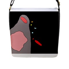 Crazy Abstraction Flap Messenger Bag (l)  by Valentinaart