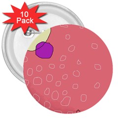 Pink Abstraction 3  Buttons (10 Pack)  by Valentinaart