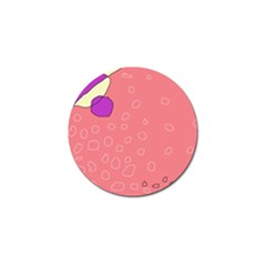 Pink Abstraction Golf Ball Marker by Valentinaart