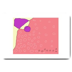 Pink Abstraction Large Doormat  by Valentinaart