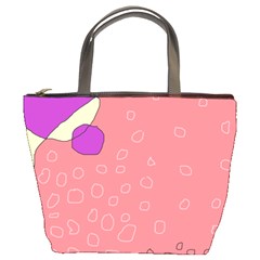 Pink Abstraction Bucket Bags by Valentinaart