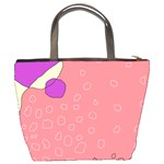 Pink abstraction Bucket Bags Back