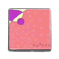 Pink Abstraction Memory Card Reader (square) by Valentinaart