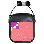 Pink abstraction Girls Sling Bags Front