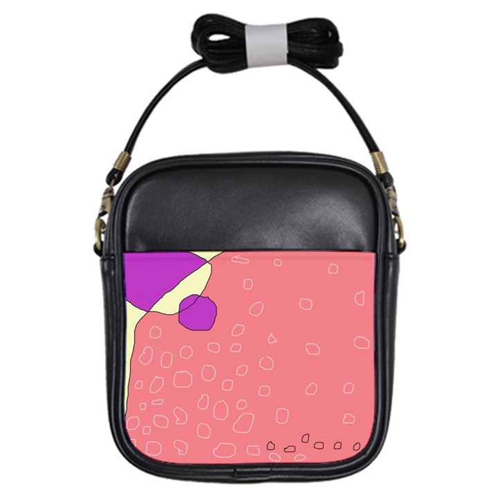 Pink abstraction Girls Sling Bags